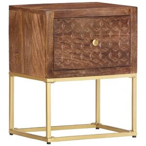 vidaXL Bedside Cabinet Brown Solid Mango Wood Medium Bedside Cabinet