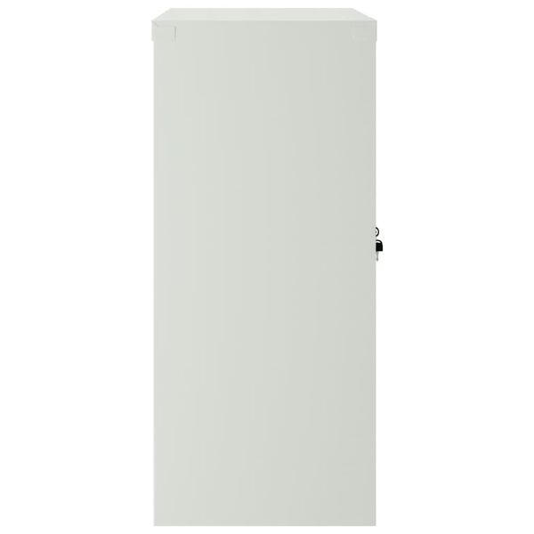 vidaXL Filing Cabinet Gray Steel Medium Filing Cabinet Rectangular