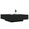 vidaXL Coffee Table Black Engineered Wood 39.4 x 39.4 in Modern