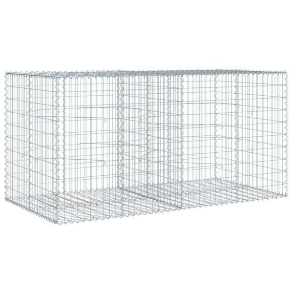 vidaXL Gabion Basket Silver Galvanized iron 78.7x39.4x39.4 in