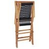 vidaXL Garden Chair Set of 2 Black with wooden frame