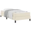 vidaXL Bed Frame with Mattress Cream 39.37 x 78.74 in Fabric