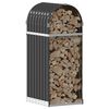 vidaXL Log Holder Anthracite 15.7x17.7x39.4" Galvanised Steel