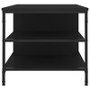 vidaXL Coffee Table Black Engineered wood, Metal Medium Coffee Table