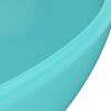 vidaXL Luxury Basin Oval-shaped Matt Light Green 15.7x13.0" Ceramic