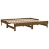 vidaXL Day Bed Honey brown Solid pinewood Full Pull-Out Day Bed