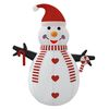vidaXL Inflatable Snowman White, red, and black