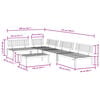 vidaXL Pallet Sofa Set Natural wood Solid Acacia wood Medium Modular