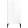 vidaXL Sideboard High gloss white Engineered wood, metal