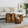 vidaXL Side Tables 3 pcs Smoked Oak Engineered Wood