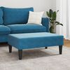vidaXL Footstool Blue Velvet (100% polyester), plywood, foam Medium