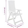 vidaXL Garden Chair Set of 2 White Plastic Standard