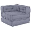 vidaXL Modular Sofa 2 pcs Grey 55.12 x 27.56 x 22.05 in Fabric