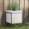 vidaXL Garden Planter White Solid Pine Wood 15.7x15.7x19.7 in Durable