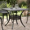 vidaXL Garden Table Black Cast Aluminum Medium Durable Garden Table