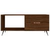vidaXL Coffee Table Brown Oak Engineered Wood, Iron 35.4 x 19.7 x 15.7 in