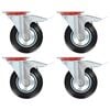 vidaXL Swivel Casters with Double Brakes 4 pcs 6.30 "