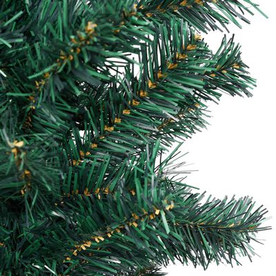 vidaXL Slim Artificial Pre-lit Christmas Tree with Ball Set Green 47.2"