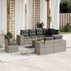 vidaXL Garden Sofa Set Grey PE rattan Large Modular Garden Sofa Set