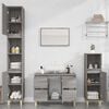 vidaXL Sink Cabinet Grey Sonoma Engineered wood, Solid eucalyptus wood