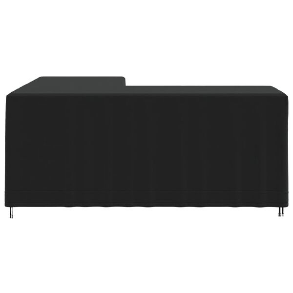 vidaXL Sofa Cover Black 420D Oxford fabric with PU coating L-shape large