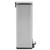 vidaXL Dustbin with Pedal Anti-fingerprint 7.9 gal Silver Stainless Steel