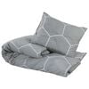 vidaXL Duvet Cover Set Set of 2 Grey 100% Cotton King Lightweight