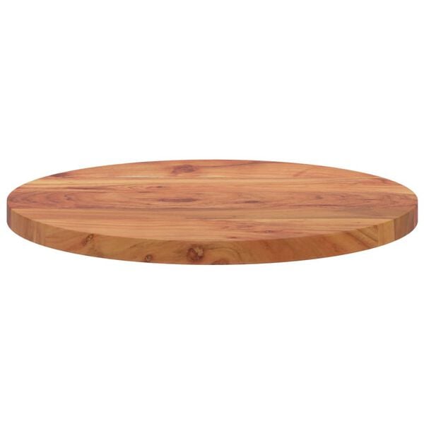 vidaXL Table Top Natural wood Solid acacia wood 23.6 in Diameter Durable