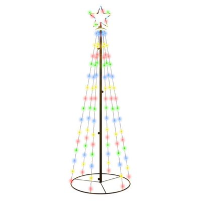 vidaXL Christmas Cone Tree Colorful 108 LEDs 2x6 ft