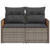 vidaXL Garden Sofa Grey PE rattan, powder-coated steel, solid acacia wood