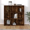 vidaXL Book Cabinet Smoked Oak Engineered wood Medium Book Cabinet