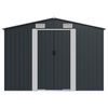vidaXL Garden Shed Anthracite Galvanized steel Standard Durable