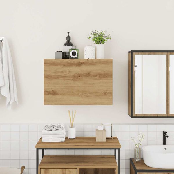vidaXL Bathroom Wall Cabinet Artisan Oak Engineered Wood Medium
