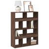 vidaXL Bookcase Brown Oak Engineered Wood Medium Bookcase Rectangular