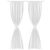 vidaXL Blackout Curtains 2pcs Double Layer 55"x96" White Energy-saving