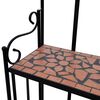 vidaXL Plant Stand Terracotta and black Iron and ceramic