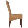 vidaXL Dining Chairs 6 pcs Brown Natural Rattan