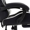vidaXL Racing Chair White and black Faux leather, PVC, polyester, cotton
