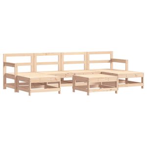 vidaXL Garden Lounge Set Natural Pine Solid Pine Wood, Plywood Large