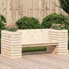 vidaXL Planter Bench Natural Pine Solid Pine Wood 66.9x23.6x25.6 in