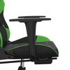 vidaXL Gaming Chair Black and Green Faux Leather, Metal, Plywood, Foam