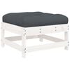 vidaXL Garden Lounge Set White, Anthracite