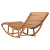 vidaXL Sun Lounger Teak Teak wood and polyester Standard Sun Lounger