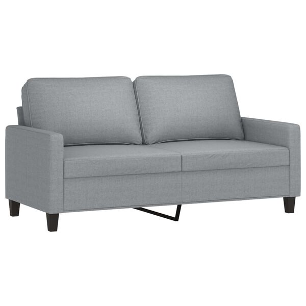 vidaXL 2-seater Sofa Light Gray Fabric (100% polyester), metal, textilene