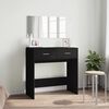 vidaXL Dressing Table Black Engineered wood, glass