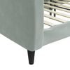 vidaXL Day Bed Light Grey Velvet, Metal, Plywood, Solid Wood Twin