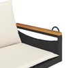 vidaXL Swing Bench Black Poly Rattan Removable Covers Swing Bench