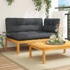 vidaXL Pallet Corner Sofa Gray Anthracite Solid Acacia wood