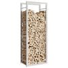 vidaXL Firewood Rack 19.7"x11"x52" Stainless Steel