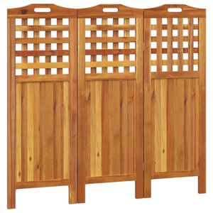 vidaXL 3-Panel Room Divider 47.8"x0.8"x45.3" Solid Wood Acacia